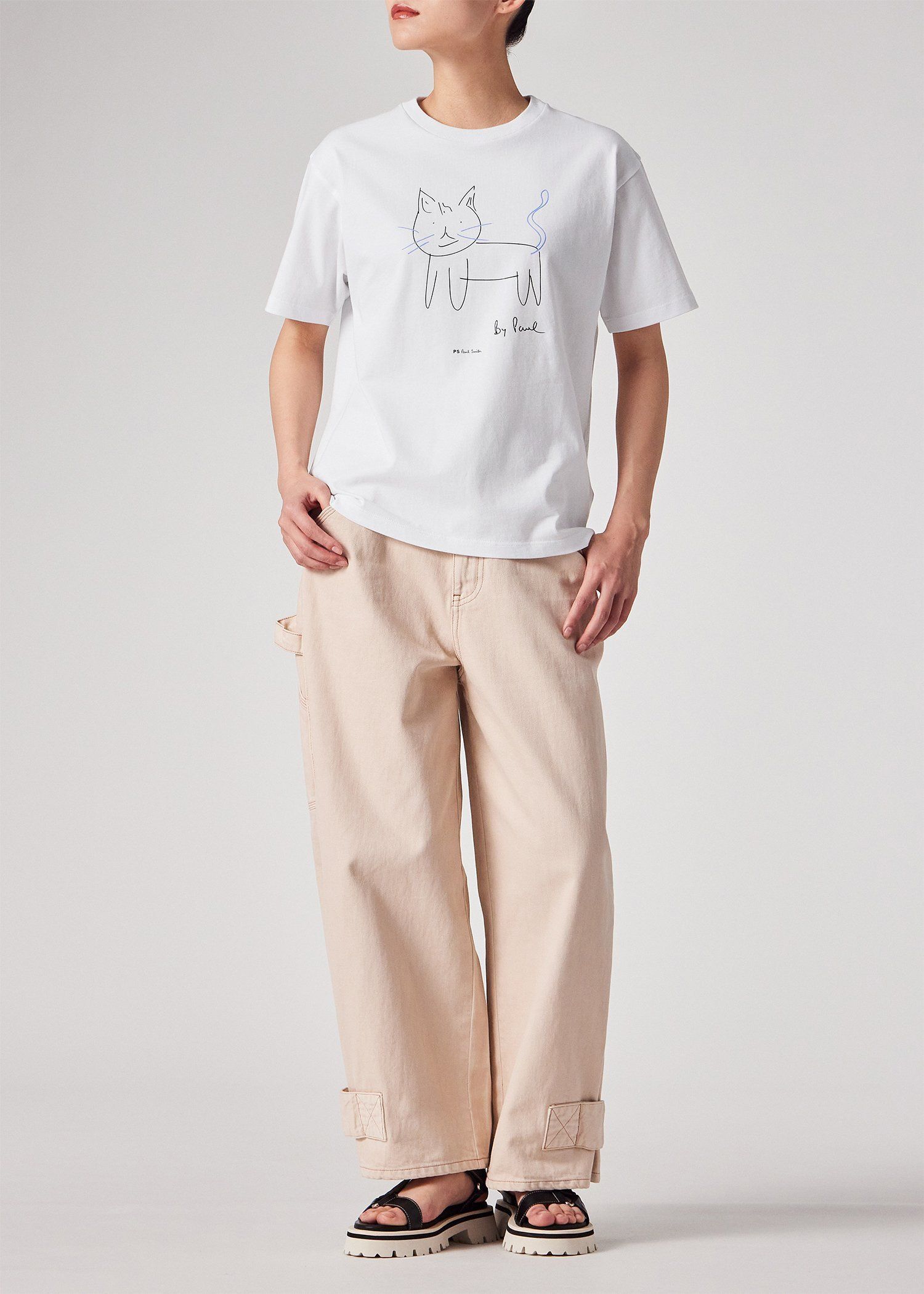 ウィメンズ Drawn by Paul "Cat" Tシャツ