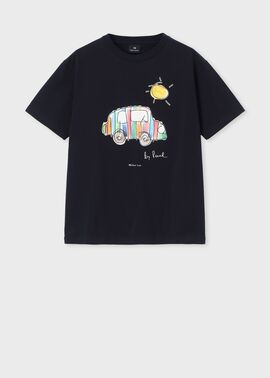 ウィメンズ Drawn by Paul "Striped Car" Tシャツ