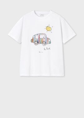ウィメンズ Drawn by Paul "Striped Car" Tシャツ