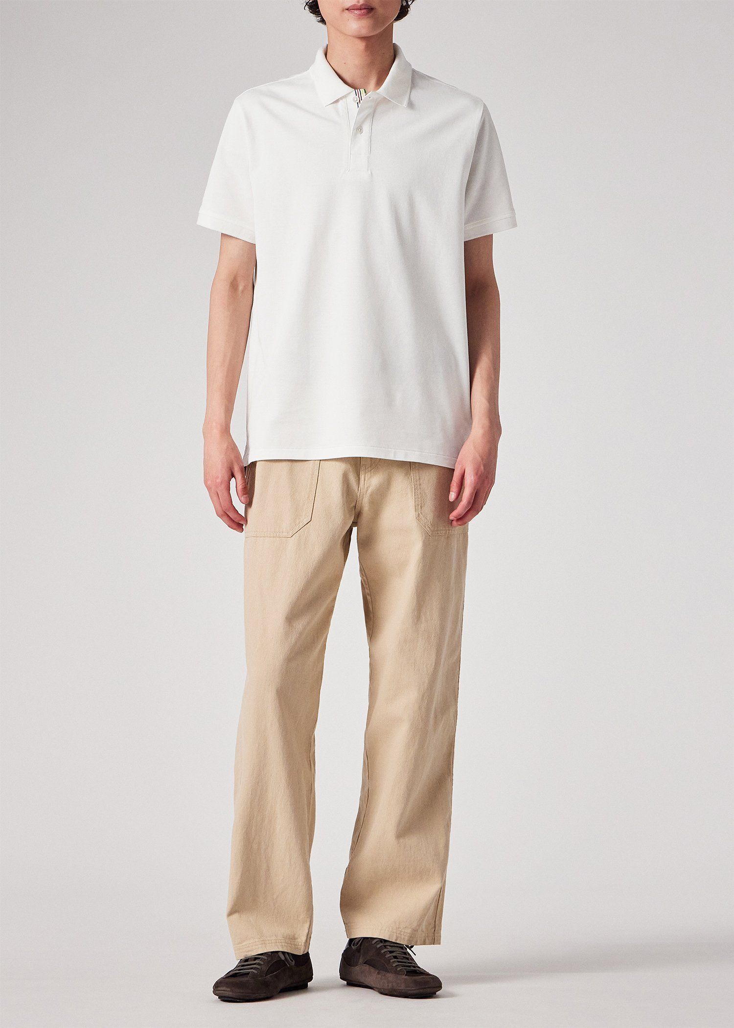 スポーツストライプ ポロシャツ