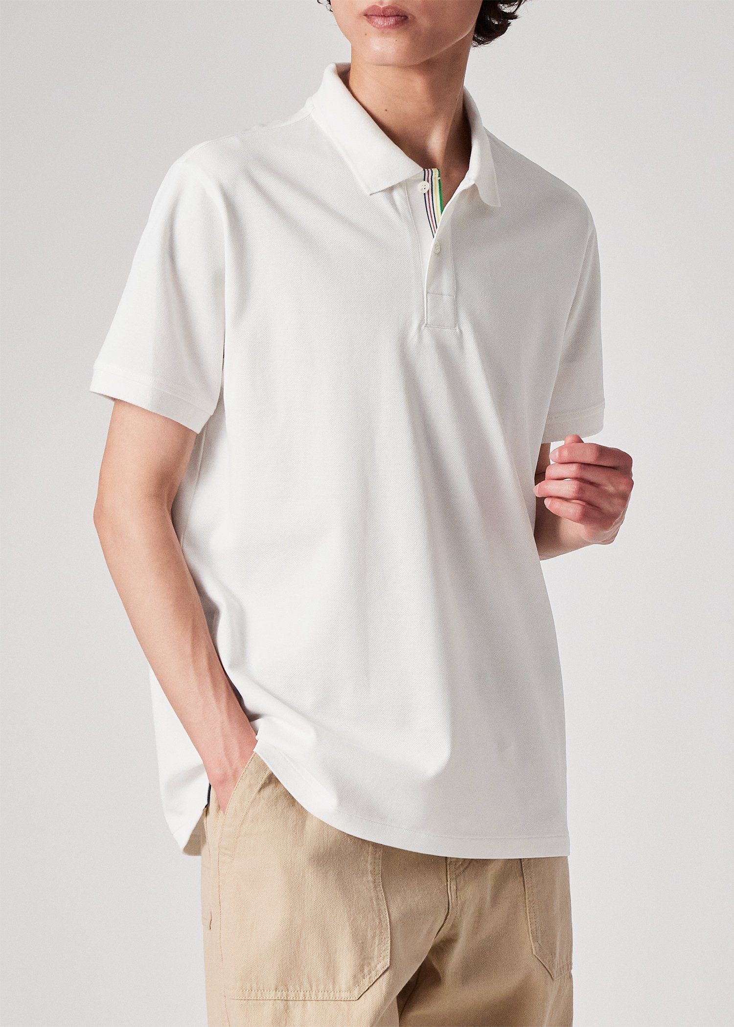 スポーツストライプ ポロシャツ