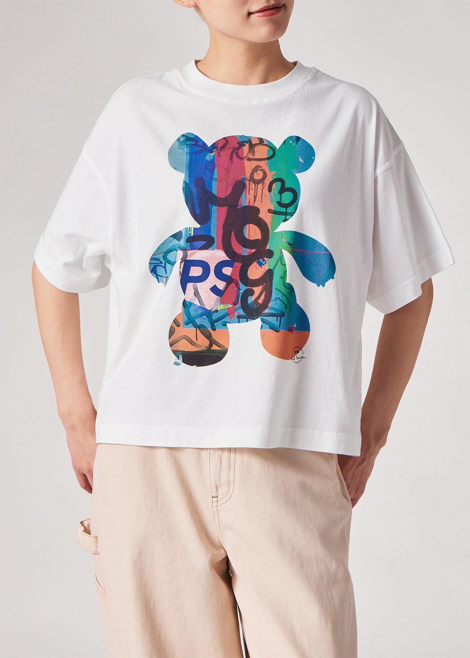 ウィメンズ "Graffiti Bear" 半袖Tシャツ