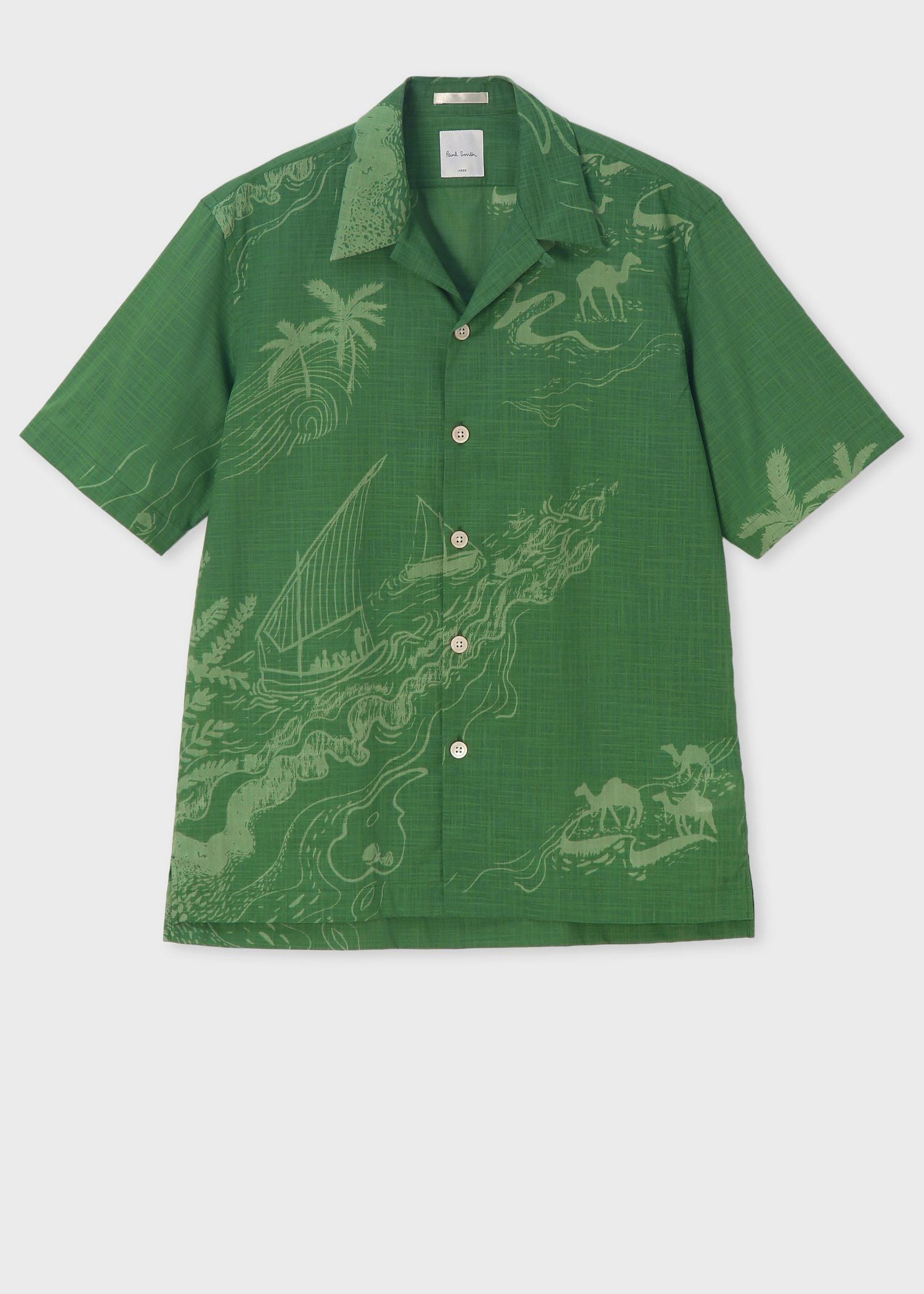 "Travels Toile" オープンカラーシャツ