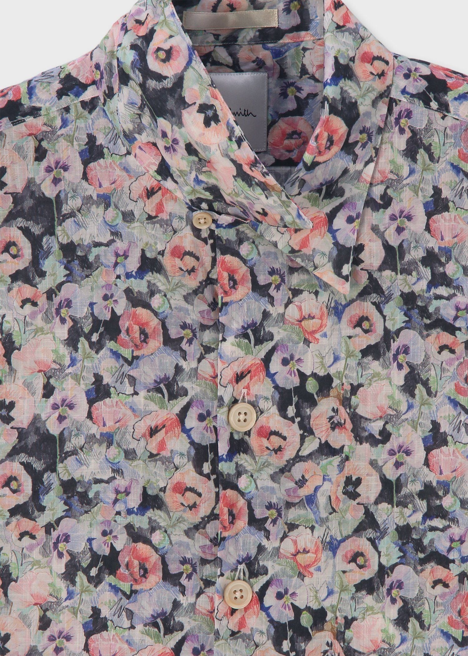"Poppies" オープンカラーシャツ