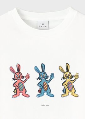 ウィメンズ ラビットトリオ 半袖Tシャツ(ホワイト) |ポール・スミス ウィメンズ ラビットトリオ 半袖Tシャツ(ホワイト) |ポール・スミス