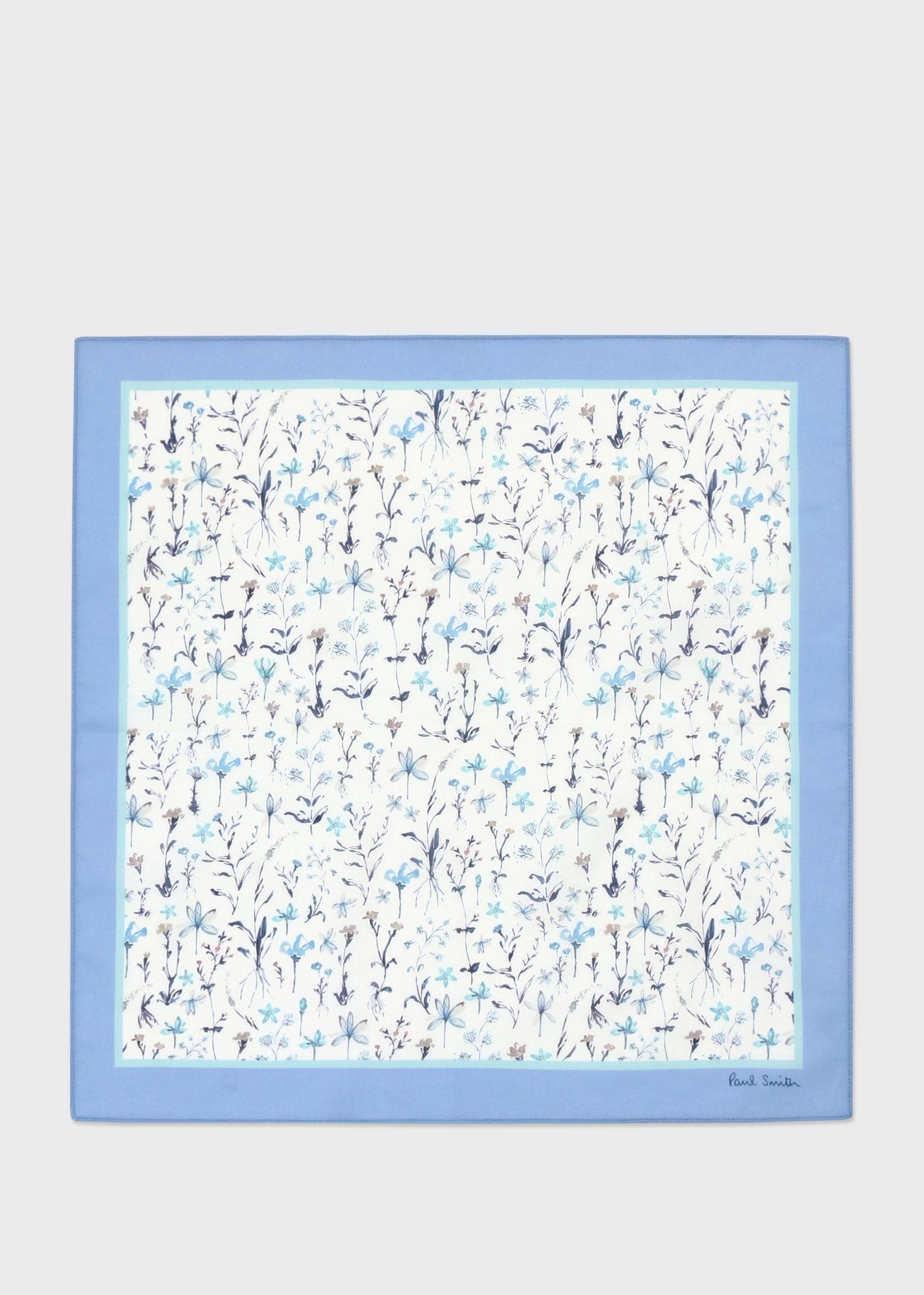 "Water Colour Floral" プリントハンカチ