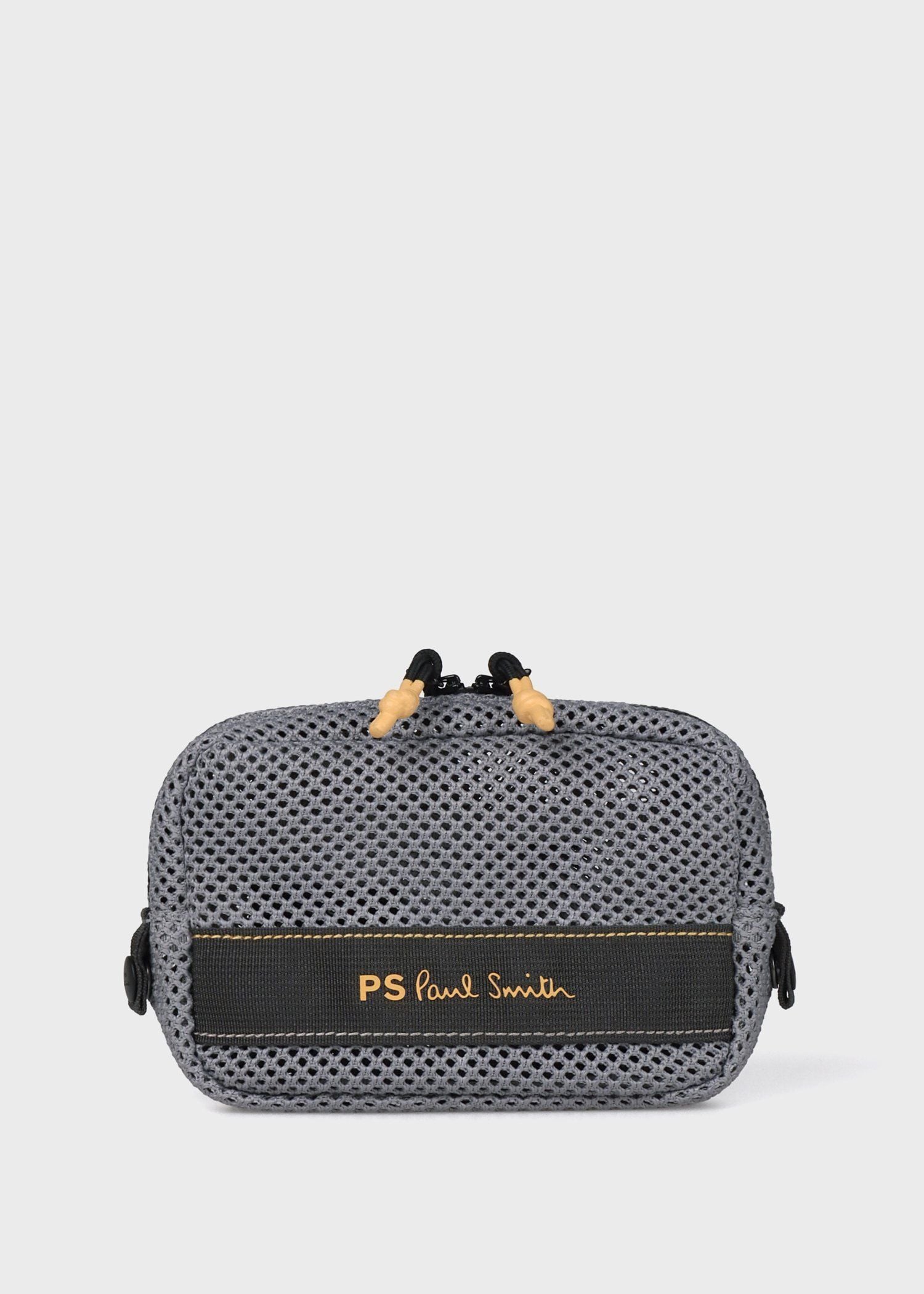 美品　PS Paul Smith MA-1 コットン　Ｌ　メッシュ　ポールスミス PSメッシュ ポーチ（ブルー） ｜ポール・スミス