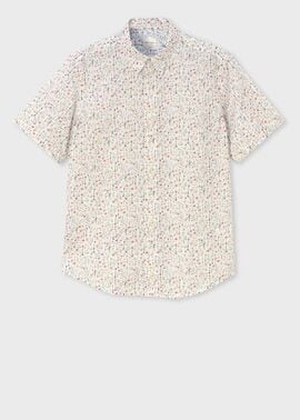 "Water Colour Floral" 半袖シャツ