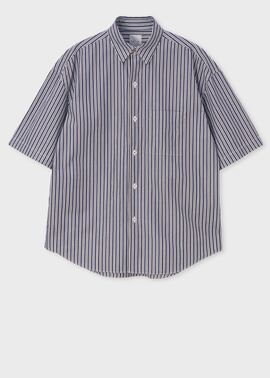 "Stripes" オーバーシルエット シャツ