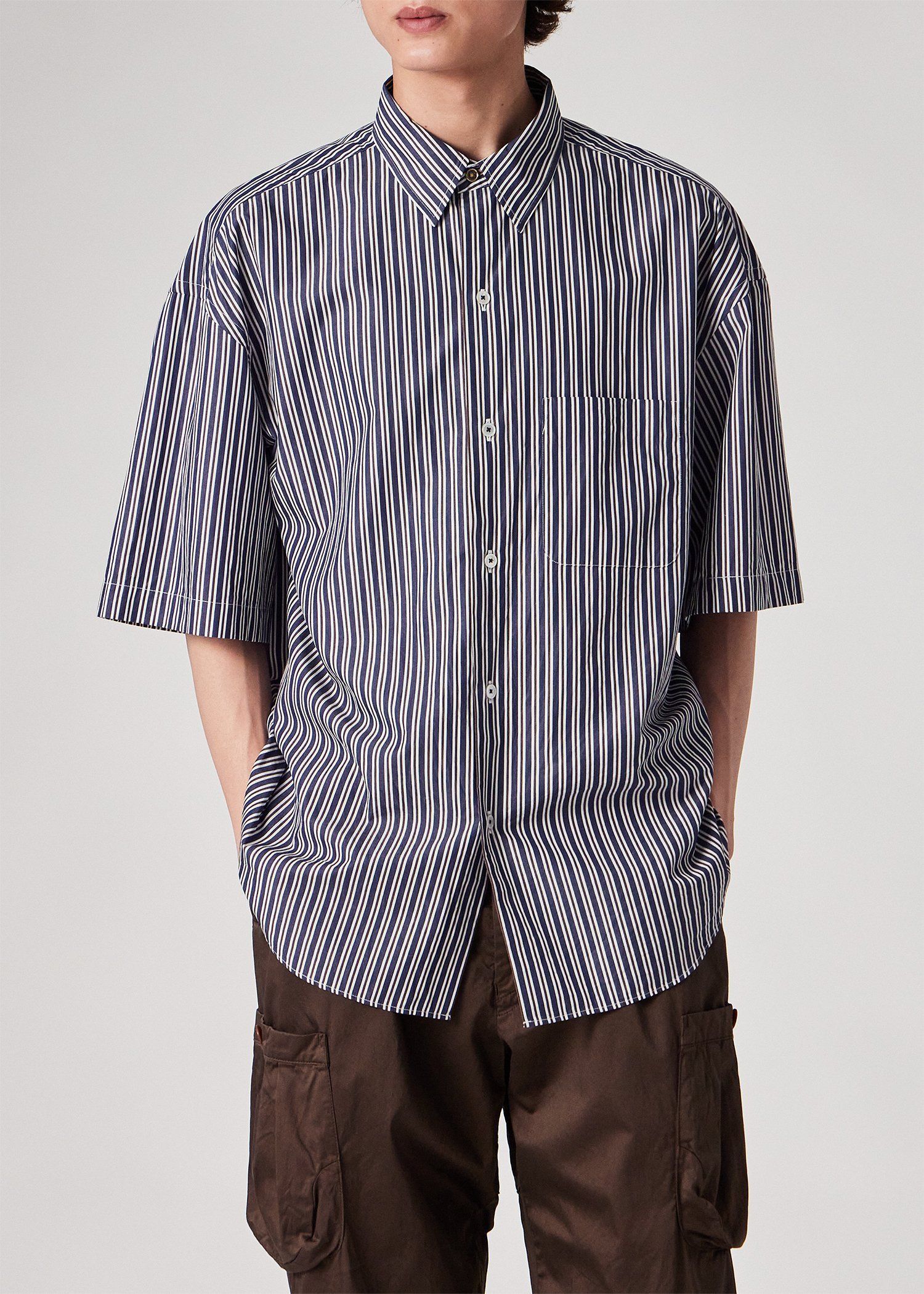 "Stripes" オーバーシルエット シャツ