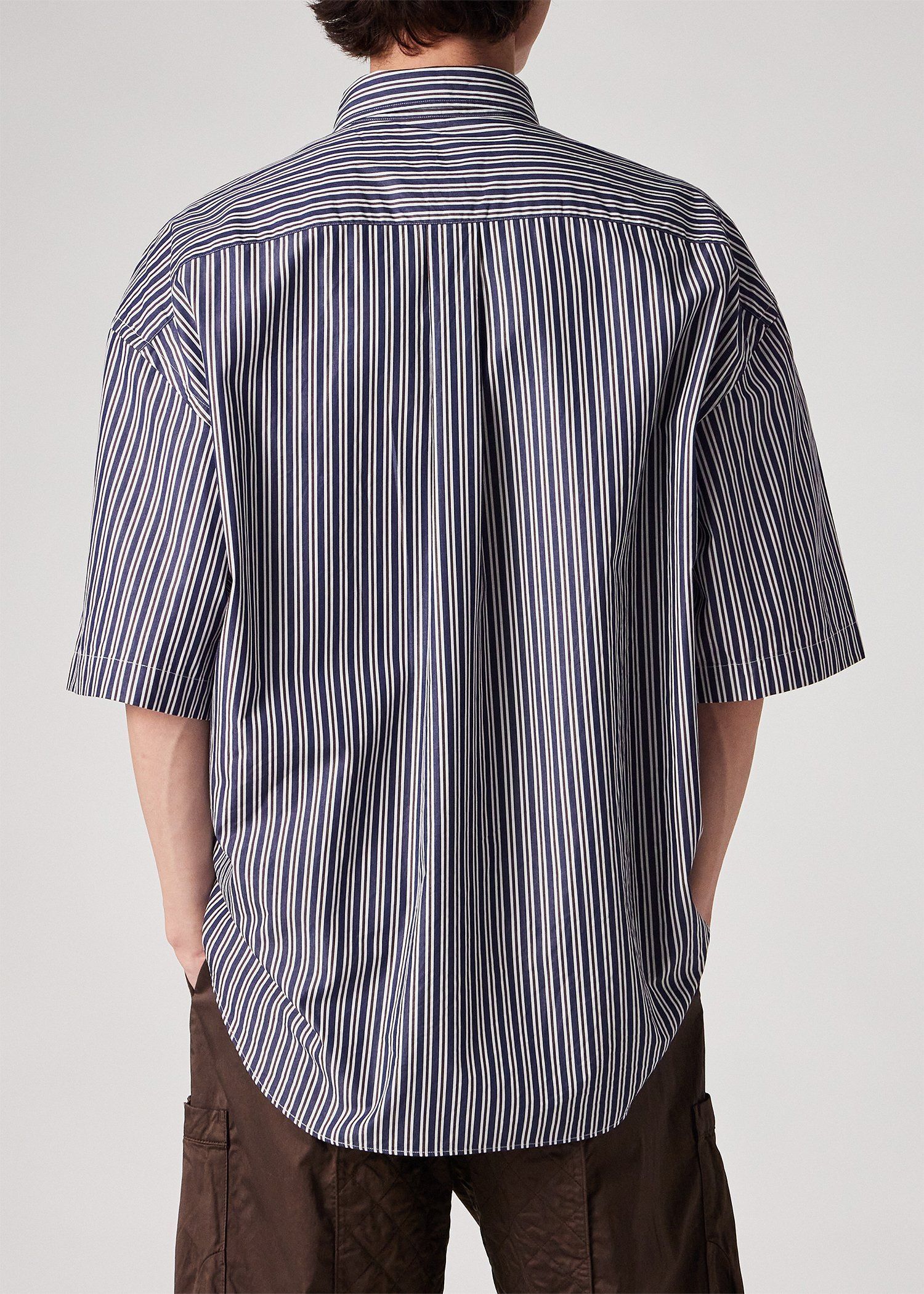 "Stripes" オーバーシルエット シャツ