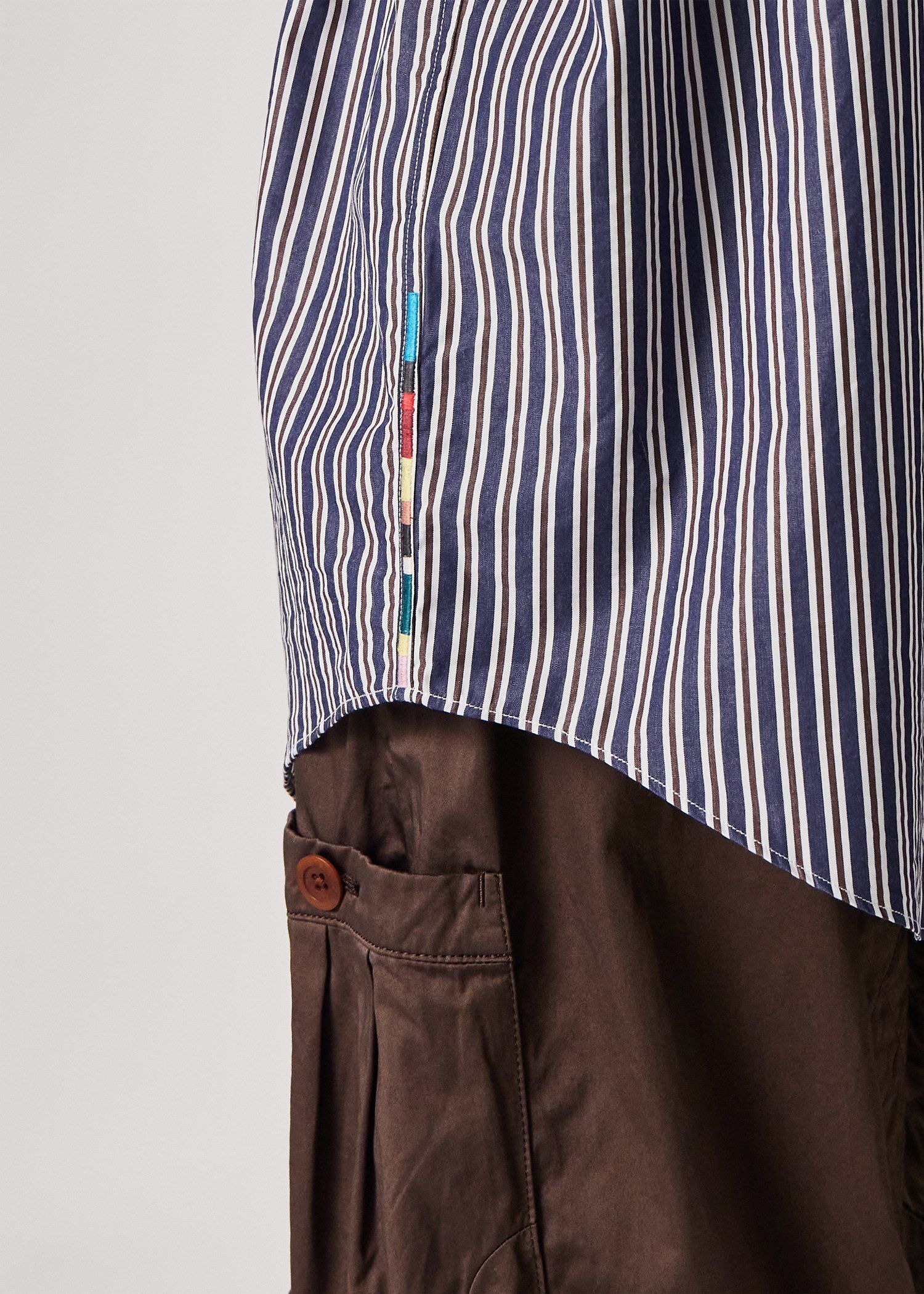 "Stripes" オーバーシルエット シャツ