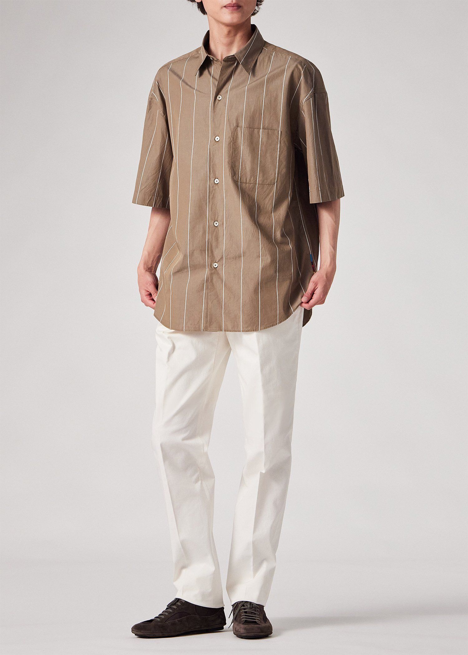 "Stripes" オーバーシルエット シャツ