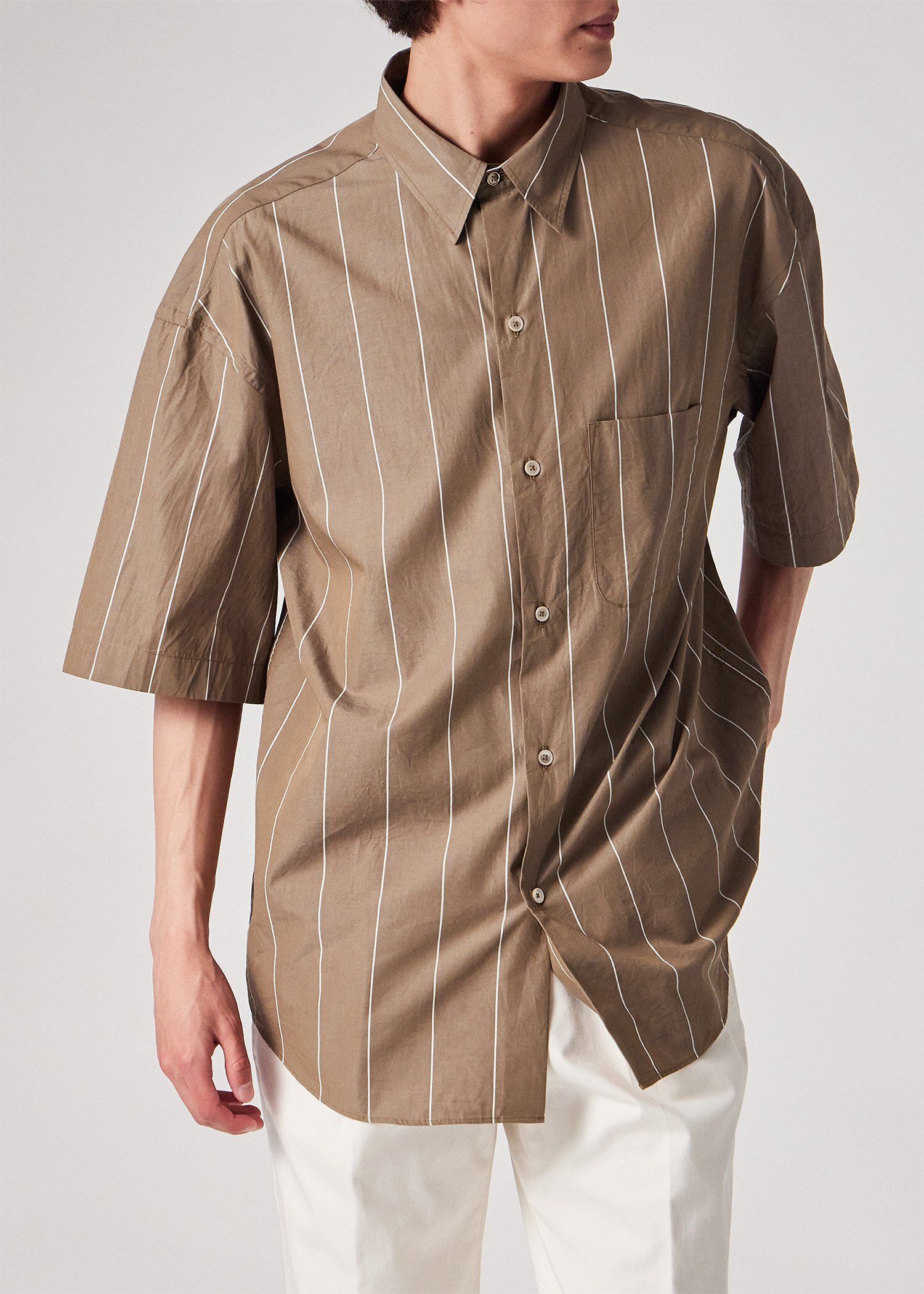 "Stripes" オーバーシルエット シャツ
