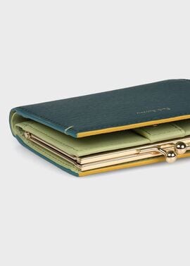 Paul Smith ポールスミス カラードエッジ がま口2つ折り財布 カラードエッジ がま口 2つ折り財布（グリーン） ｜ポール・スミス