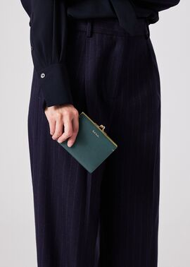 カラードエッジ がま口 2つ折り財布（グリーン） ｜ポール・スミス