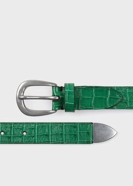 "Croco-Emboss" レザーベルト