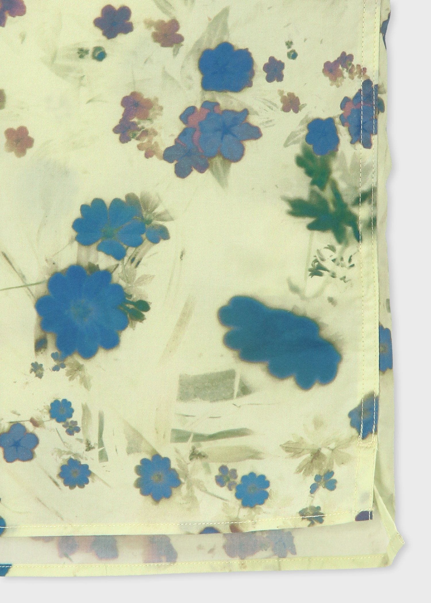 Paul Smith 花柄オープンカラーシャツ L 総柄 グリーン Faded Floral
