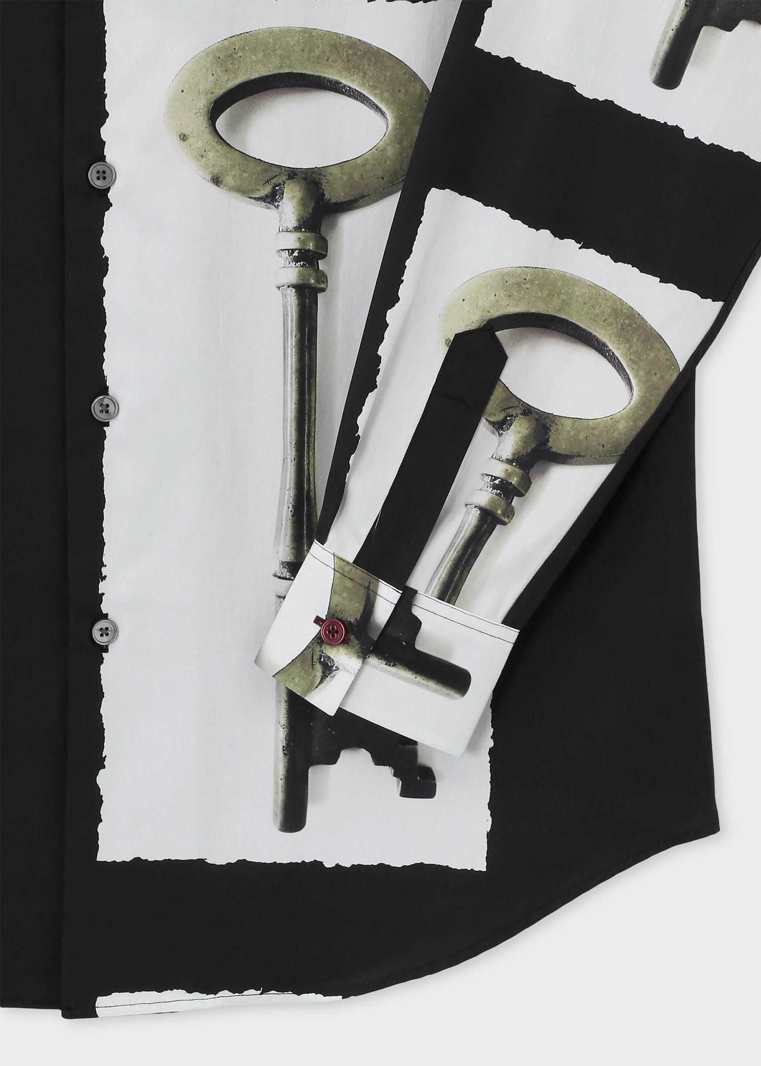 "Antique Key Print" カジュアルシャツ