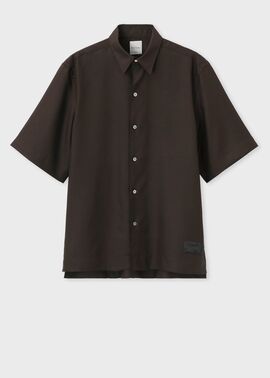 "Cropped Logo" ソリッド 半袖シャツ