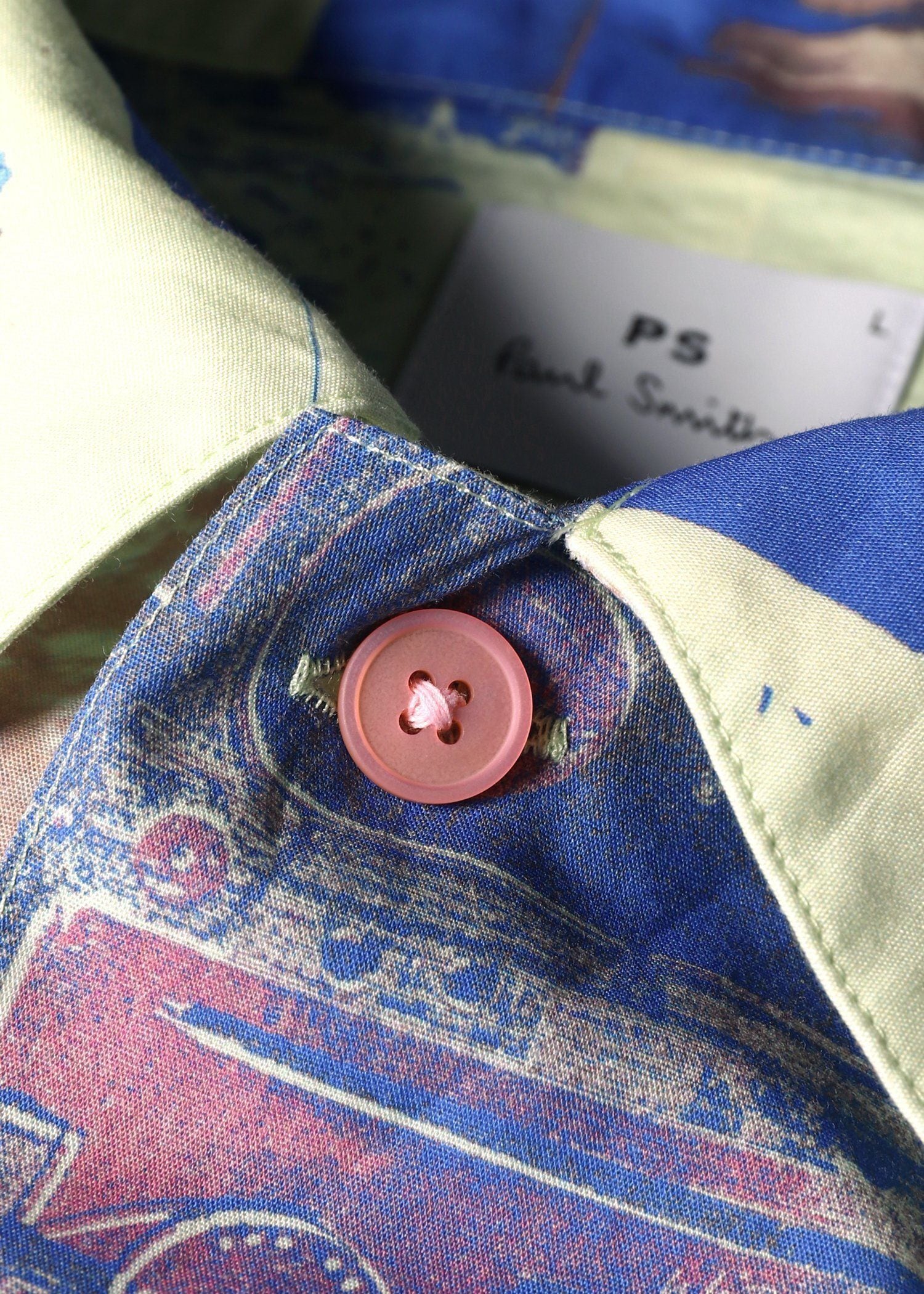 "Scrapbook Print" オープンカラーシャツ