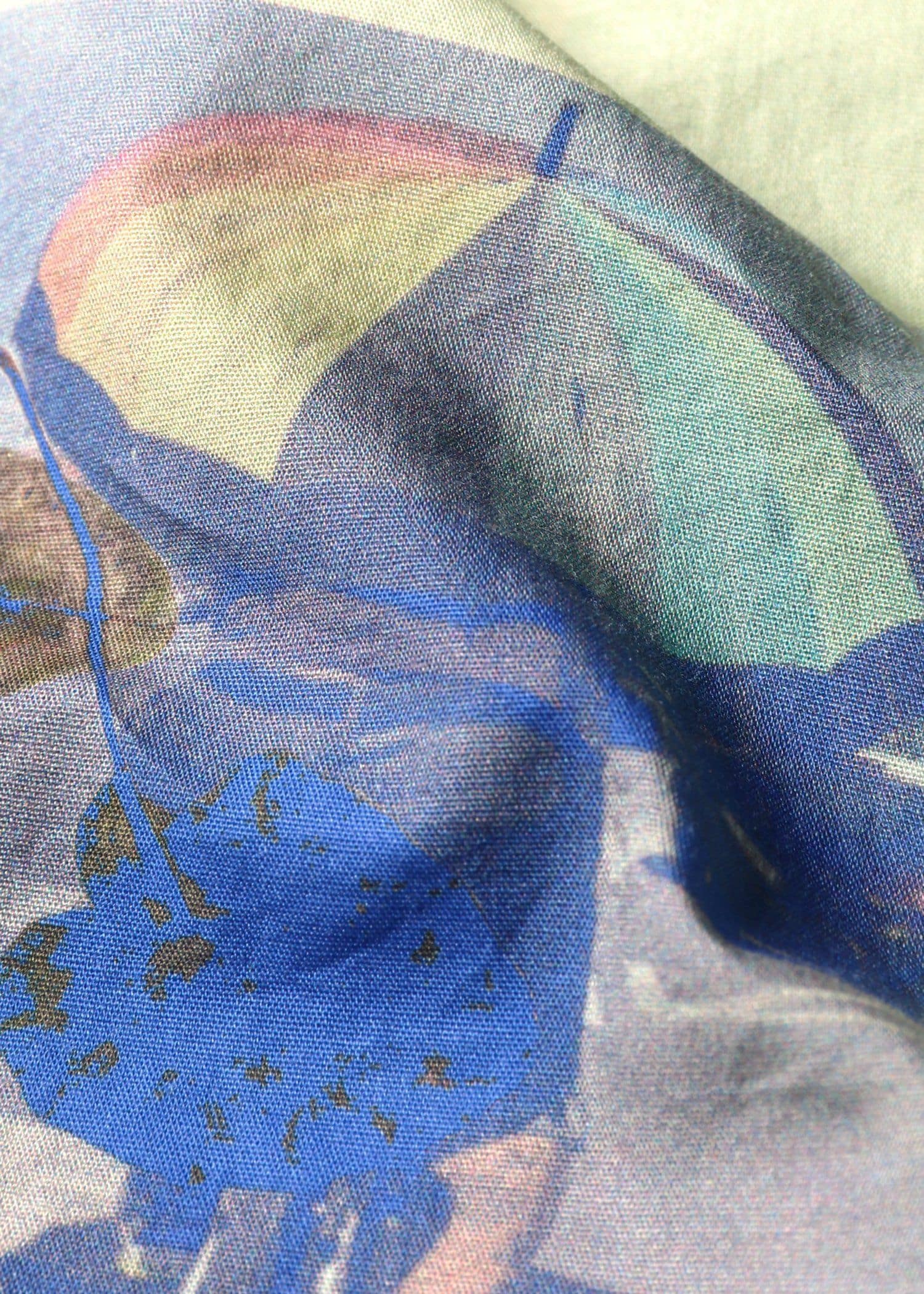 "Scrapbook Print" オープンカラーシャツ