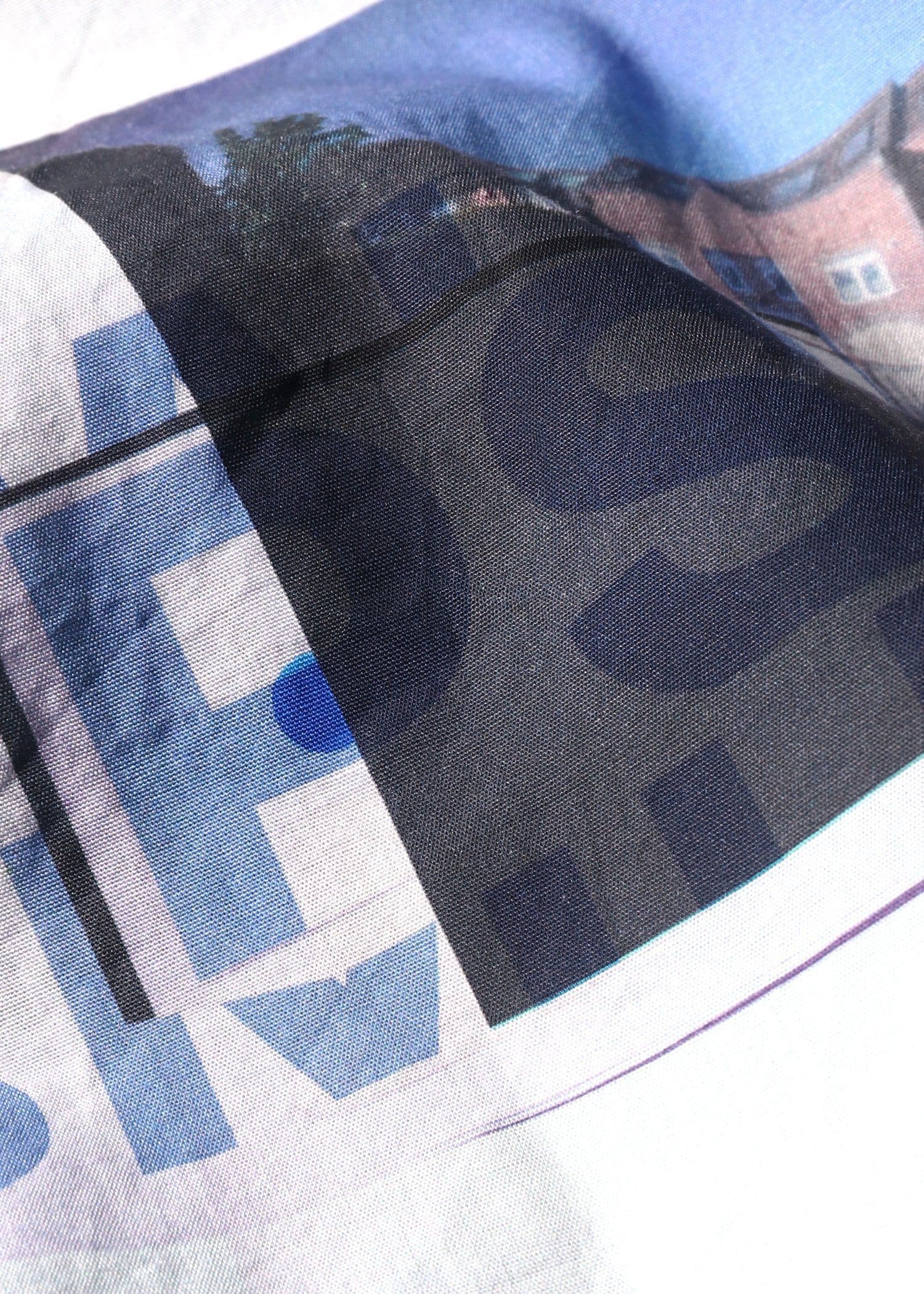"Scrapbook Print" オープンカラーシャツ