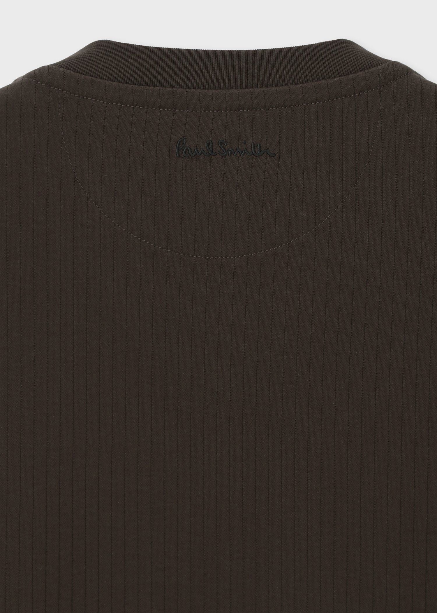 リブ Vネック 半袖Tシャツ（ダークグレー） ｜ポール・スミス
