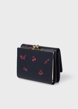 新品 Paul Smith 折り財布 がま口3つ折り財布 カラードゥードゥル カラードゥードゥル 3つ折りがま口財布（ネイビー） ｜ポール・スミス