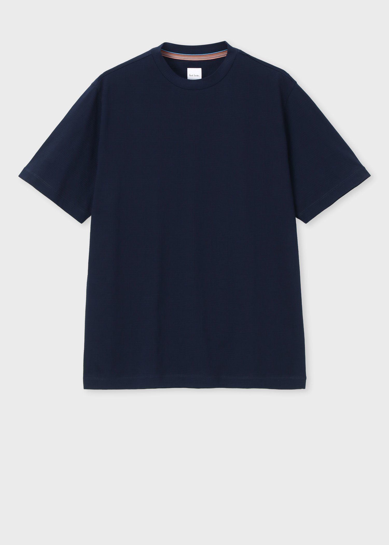 グレンチェック サッカー 半袖Tシャツ（ネイビー） ｜ポール・スミス