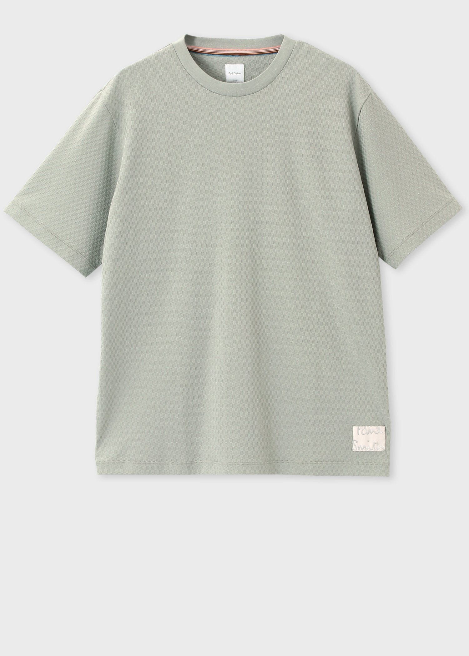 "Cropped Logo"ジャカードチェック 半袖カットソー