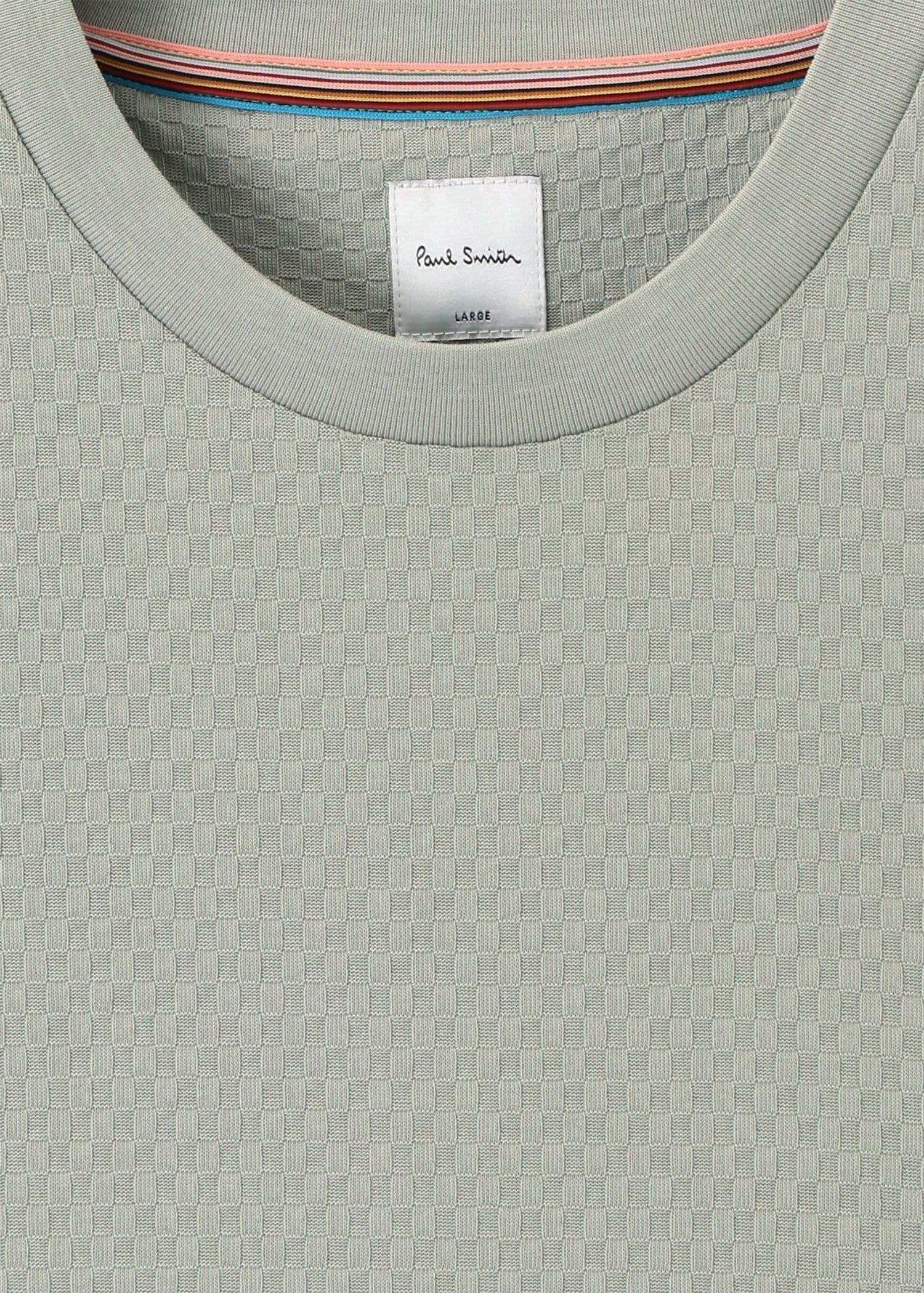 "Cropped Logo"ジャカードチェック 半袖カットソー