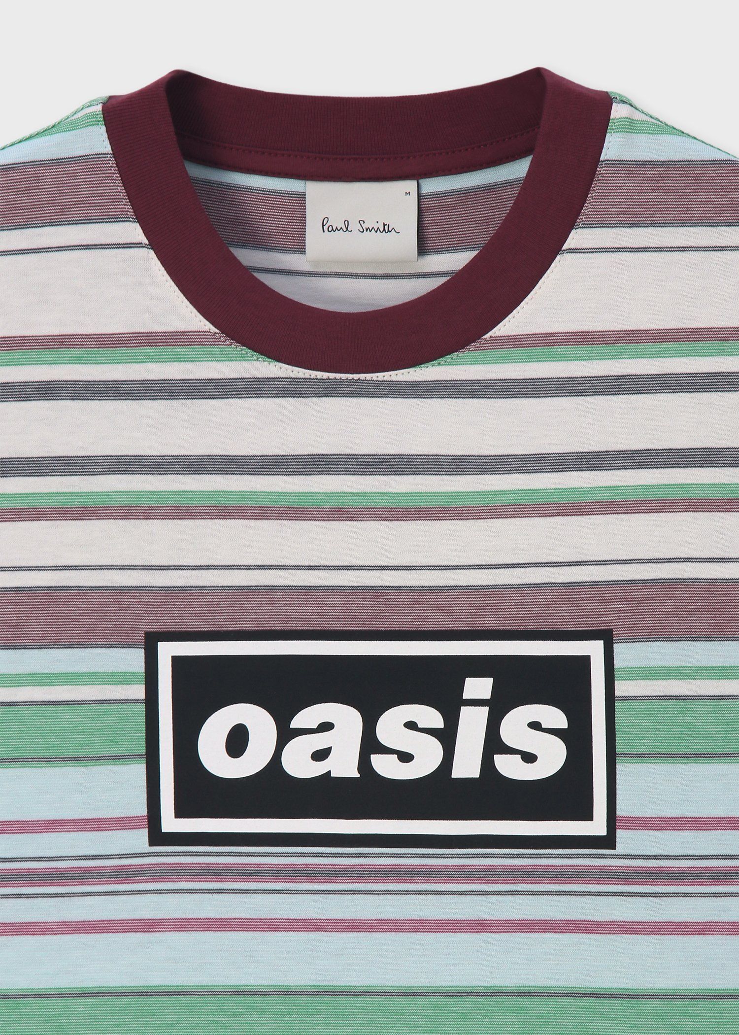 Paul Smith × Oasis ストライプ＆ロゴ Tシャツ
