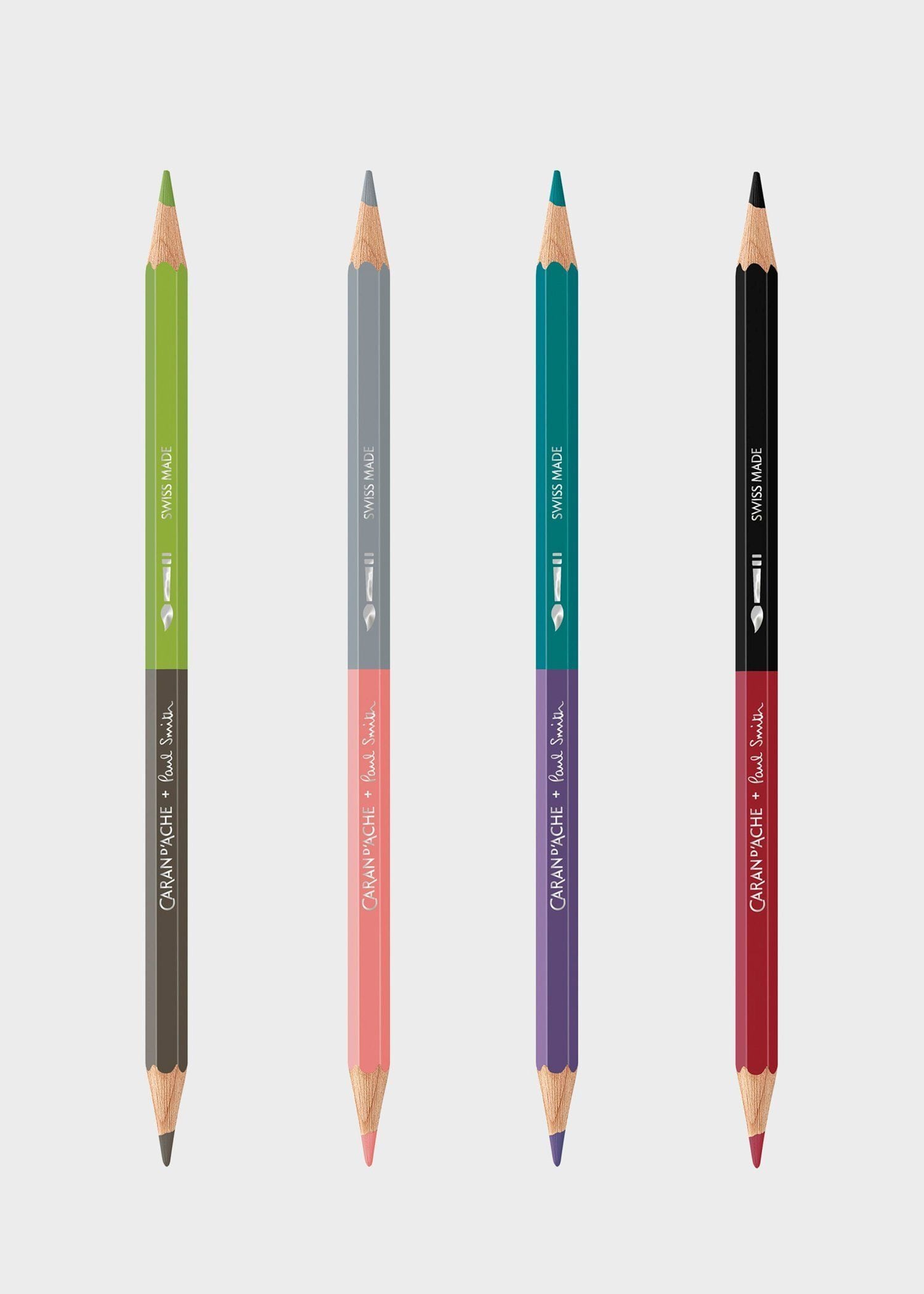 Caran d'Ache + Paul Smith バイカラーペンシル＆ブラシ セット