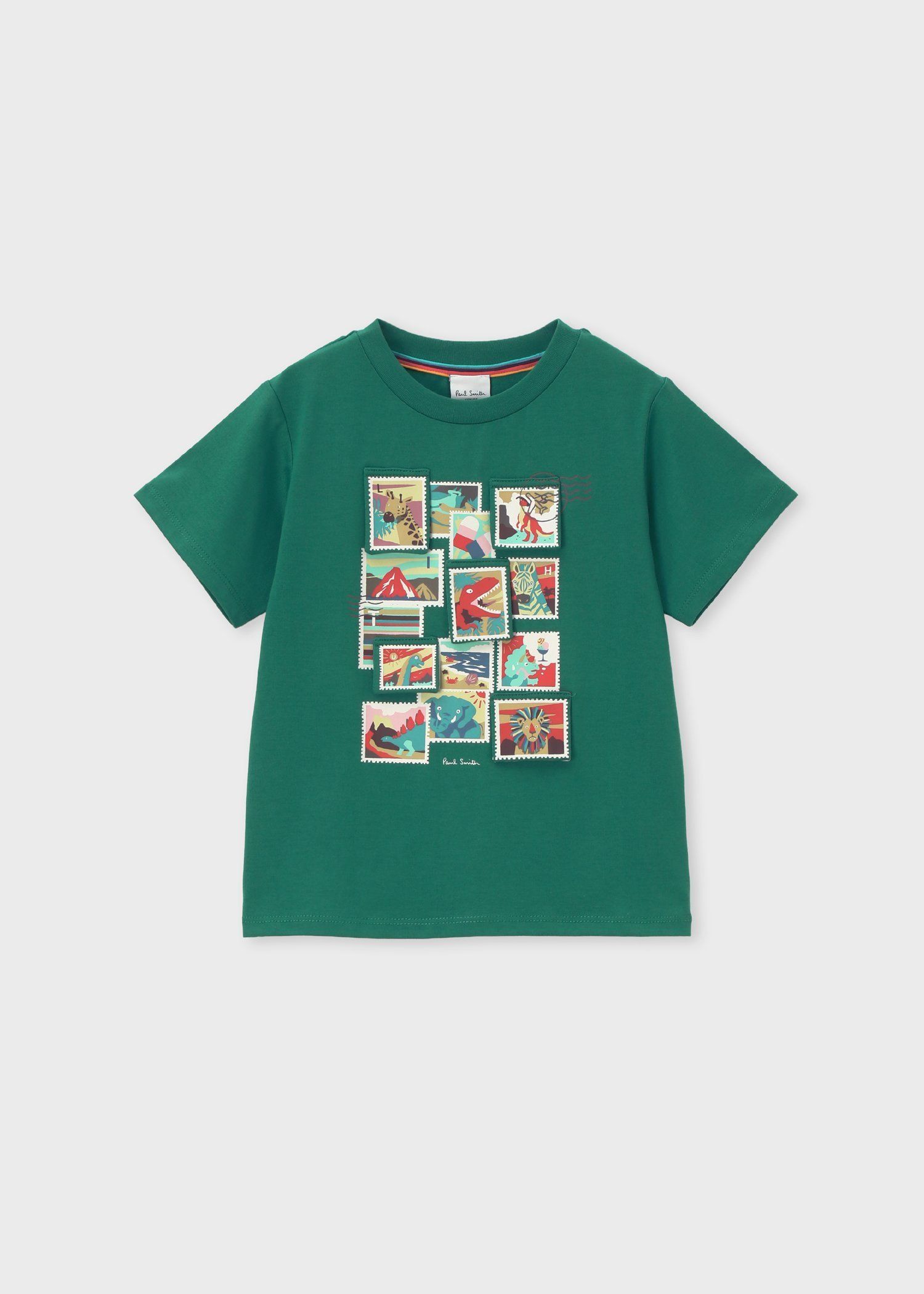 アニマル切手ギミック Tシャツ
