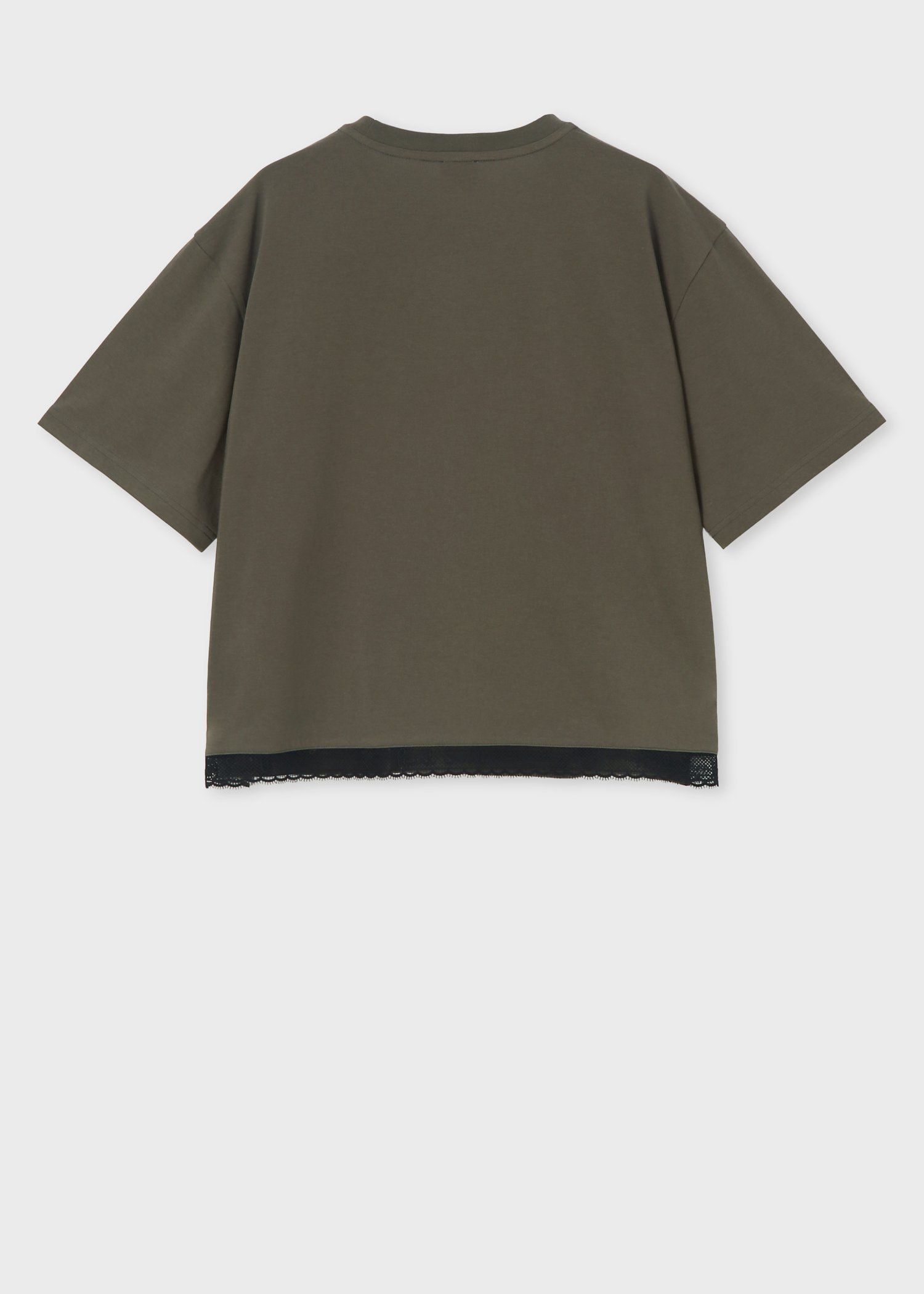 ウィメンズ ロゴレース 半袖Tシャツ（カーキ） ｜ポール・スミス