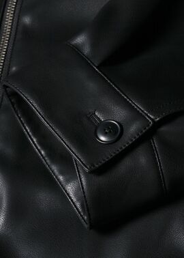 シンセティックレザー ジップアップブルゾン（ブラック） ｜ポール・スミス