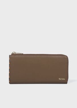 ブライトストライプトリム 長財布