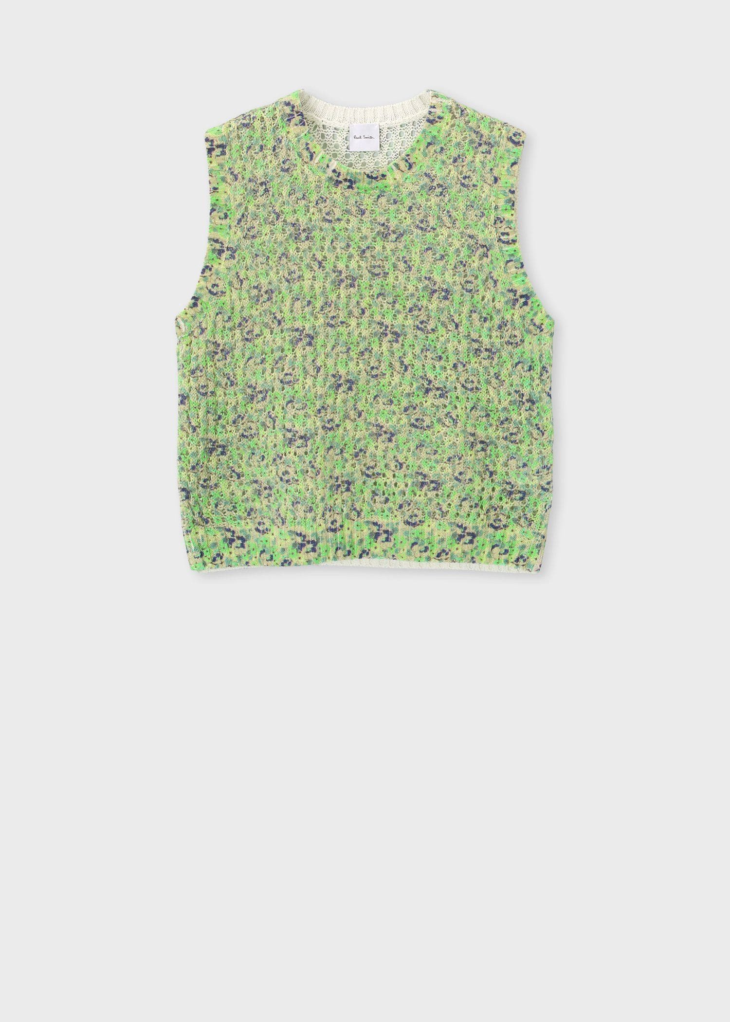 Paul Smith　白×花　ベストニット　ＸＬ2点 ウィメンズ 