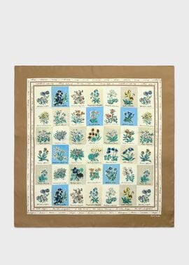 ウィメンズ "Garden stamp" スクエアスカーフ
