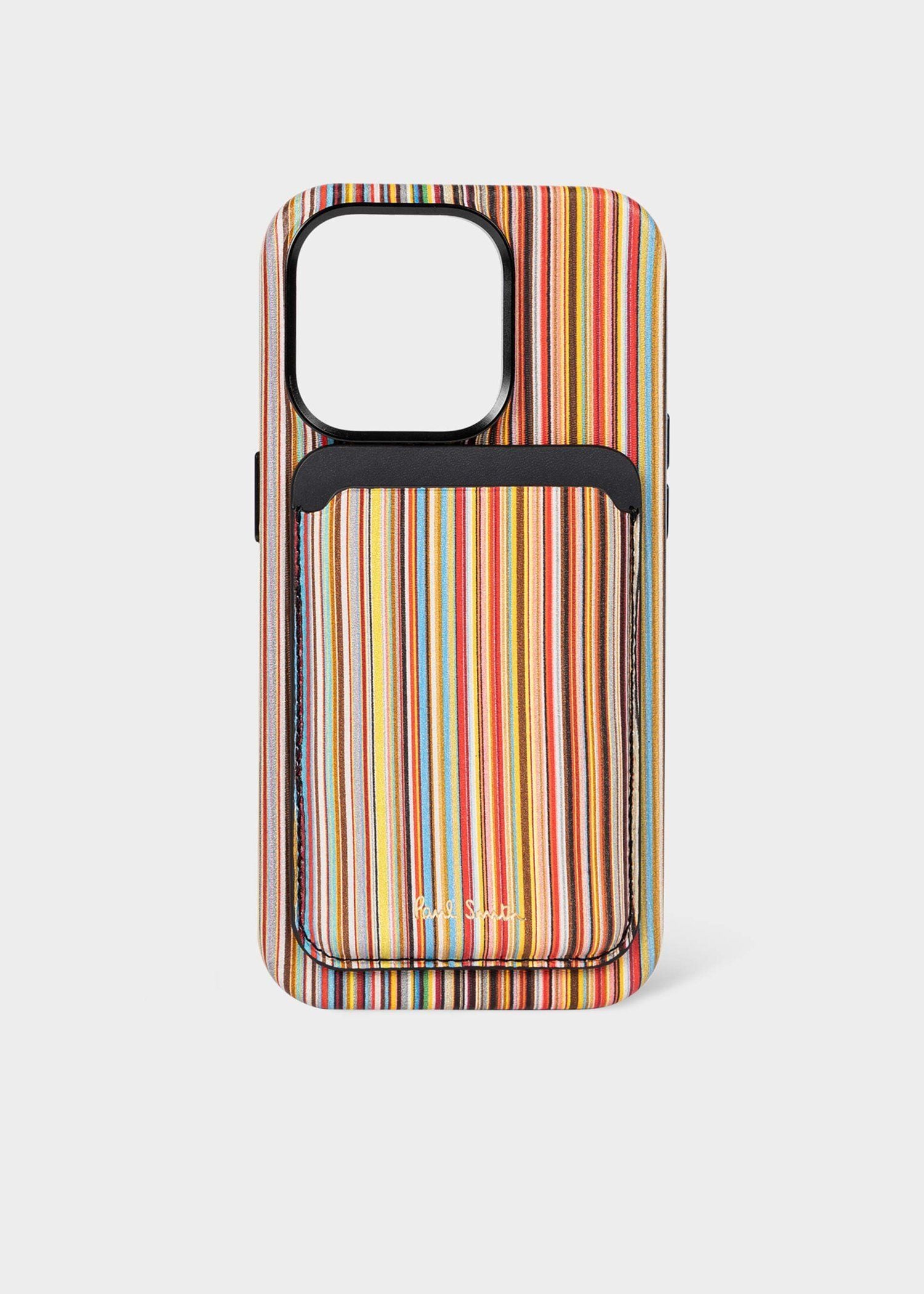 Paul Smith MagSafe カードケース ストライプ 箱付 美品 Signature Stripe